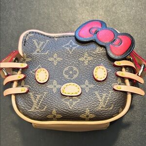 New Upcycled LV Hello Kitty Bag with Gold Chain